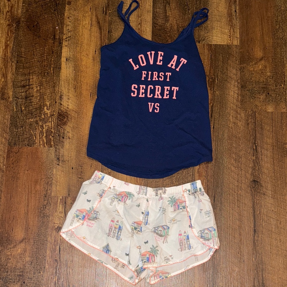 Victoria's Secret Navy Pajama Set